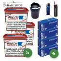 Benson & Hedges Volumentabak Red (3 x 255g) + 1.000 Hülsen (nach Wahl) + 1 Sturmfeuerzeug + 1 Feuerzeug + 1 Auto Aschenbecher