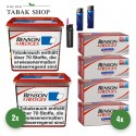 Benson & Hedges Volumentabak Red (2 x 255g) + 1.000 Hülsen (nach Wahl) + 1 Sturmfeuerzeug + 2 Feuerzeuge
