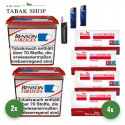 Benson & Hedges Volumentabak Red (2 x 255g) + 1.000 Hülsen (nach Wahl) + 1 Sturmfeuerzeug + 2 Feuerzeuge