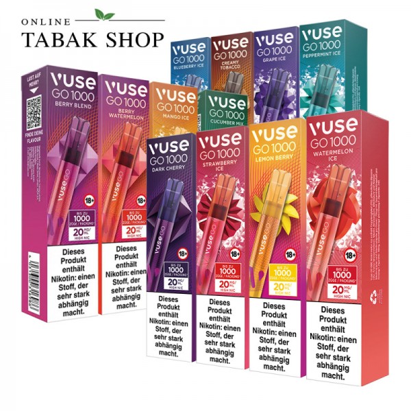 Vuse Go 1000 Vape (Sorte Bitte Wählen, 20mg/ml Nikotin)