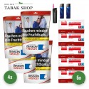 Benson & Hedges Volumentabak Red (4 x 135g) + 1.000 Hülsen (nach Wahl) + 1 Sturmfeuerzeug + 2 Feuerzeuge