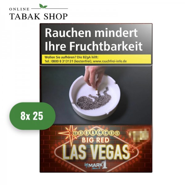 Las Vegas Big Red Zigaretten XL (8 x 25er)