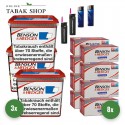 Benson & Hedges Volumentabak Red (3 x 255g) + 2.000 Hülsen (nach Wahl) + 2 Sturmfeuerzeuge + 2 Feuerzeuge