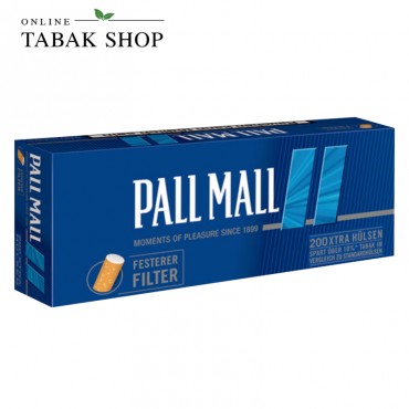 Pall Mall Blue Xtra Hülsen 200er Packung
