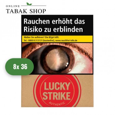 Lucky Strike Authentic Red Zigaretten Xtra (8 x 36er)