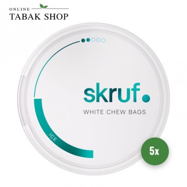 Skruf Snus White Chew Bags Ice Medium (Bag 2) (5 x 17g) Dose