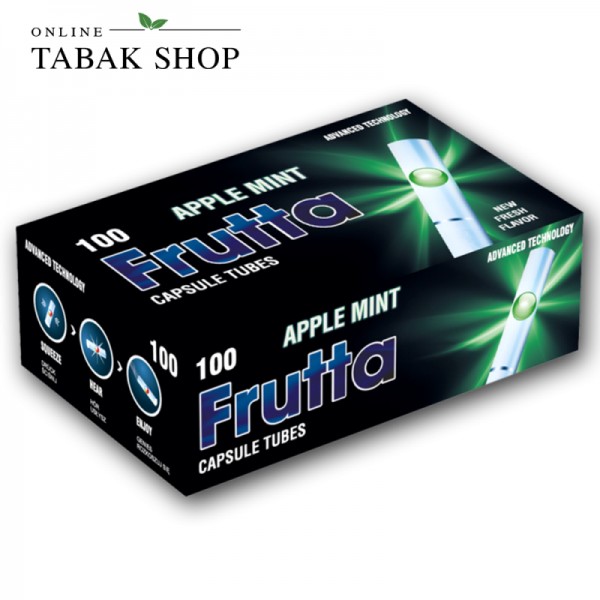 Frutta Click Hülsen Apple Mint (Apfel-Minze) Filterhülse mit Aromakapsel 100er Schachtel
