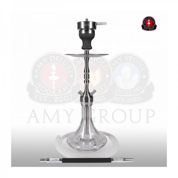 Amy Deluxe Shisha 002.02 Unio Clear (Edelstahl Säule) (60cm)