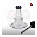 Amy Deluxe Shisha 070.02 Alu Zulu S Clear (Matt schwarze Säule) (64cm)