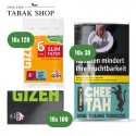 Chee Tah Tabak (10 x 30g) + GIZEH Black Fine Blättchen (10 x 100er) + GIZEH Slim Filter 6mm (10 x 120er)