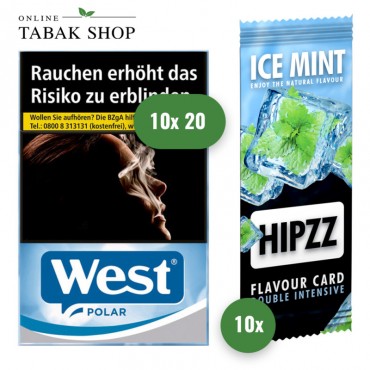 West Polar (10 x 20er) + 10 x Ice Mint Karten Hipzz