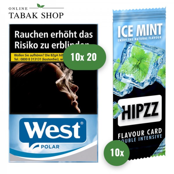 West Polar (10 x 20er) + 10 x Ice Mint Karten Hipzz