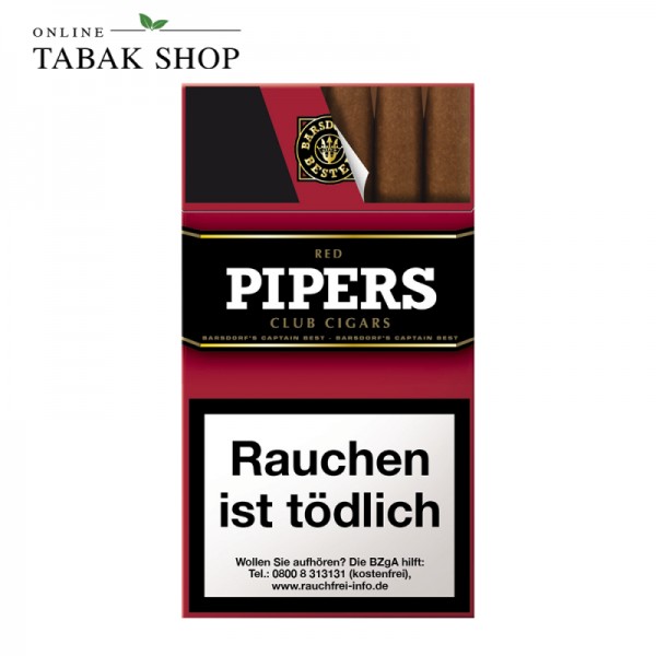 Pipers Club Cigars Red (Cherry) Zigarillos 10er Schachtel