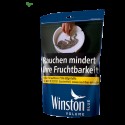 WINSTON Blue Volumentabak (4 x 105g) + 1.000 Winston Hülsen (Extra oder Normal) + 2 TobaliQ Happy Smile Motiv Feuerzeuge