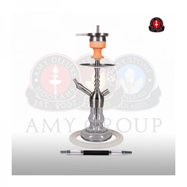 Amy Deluxe Shisha SS15.03 Baby Tango Clear (Edelstahl Säule) (53cm)