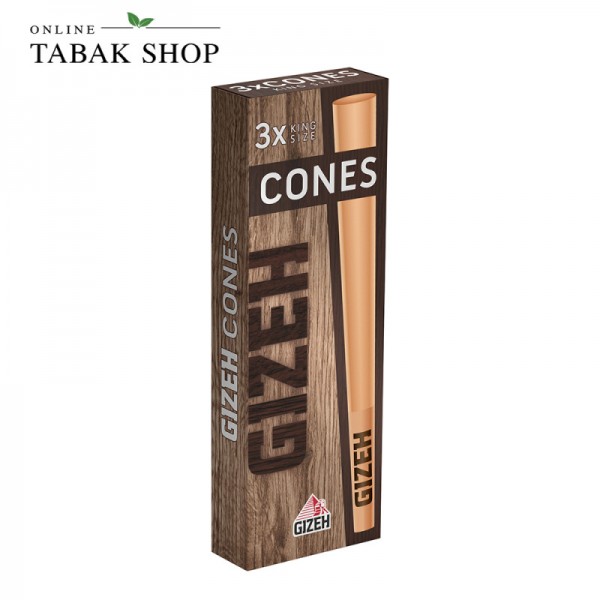Gizeh Brown King Size Cones + Tip 3er Packung