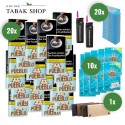 PUEBLO Tabak (20 x 30g) + PUEBLO Blättchen (20 x 50er) + PUEBLO Filter (10 x 120er) + 2 Sturmfeuerzeuge + Pouch Bag