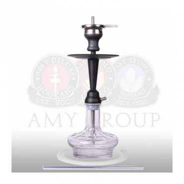 Amy Deluxe Shisha 005.02 UNIO Clear (Matt schwarze Säule) (55cm)