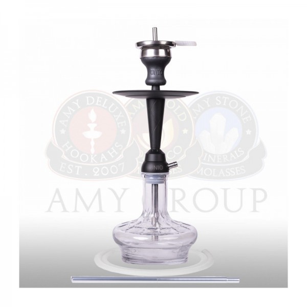 Amy Deluxe Shisha 005.02 UNIO Clear (Matt schwarze Säule) (55cm)
