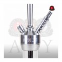 Amy Deluxe Shisha 066.01 Alu Deluxe Black (Chrome Säule) (81cm)