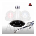 Amy Deluxe Shisha 066.01 Alu Deluxe Black (Chrome Säule) (81cm)