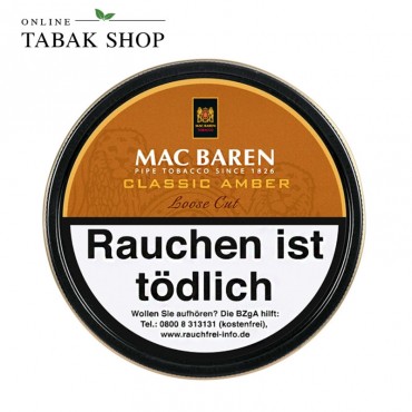 Mac Baren Classic Amber Pfeifentabak 100g Dose