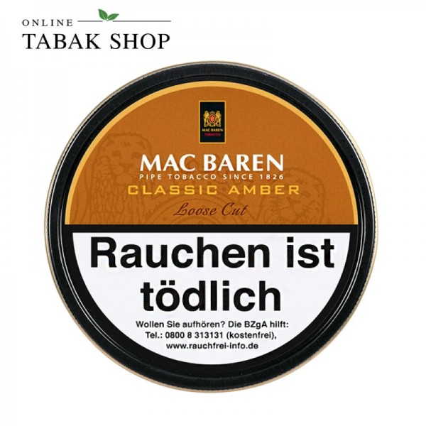 Mac Baren Classic Amber Pfeifentabak 100g Dose