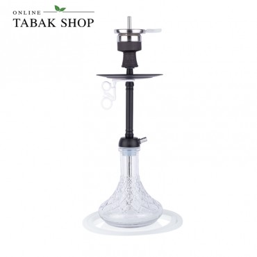 Amy Deluxe Shisha 120.02 Alu Joy S Clear (Matt schwarze Säule) (60cm)