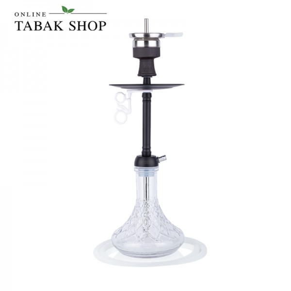 Amy Deluxe Shisha 120.02 Alu Joy S Clear (Matt schwarze Säule) (60cm)