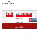 Winston Volumentabak Red (2 x 180g) + Winston Hülsen (wählbar) + 2 Feuerzeuge + 2 Sturmfeuerzeuge
