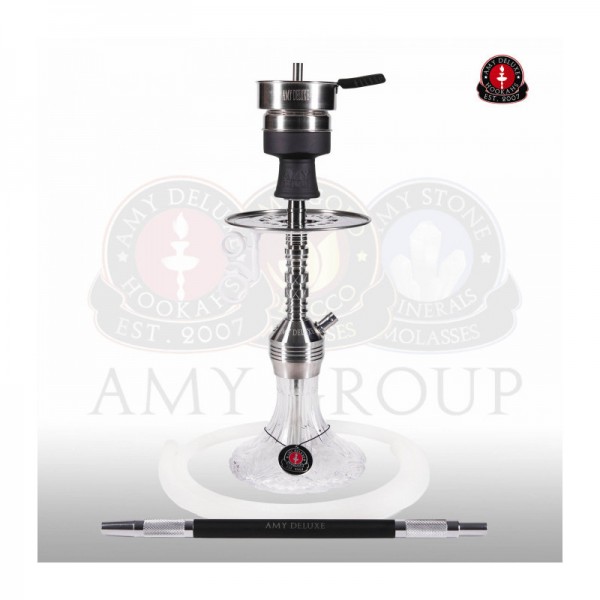 Amy Deluxe Shisha 115.03 Xpress Class Mini Clear (Edelstahl Säule) (46cm)