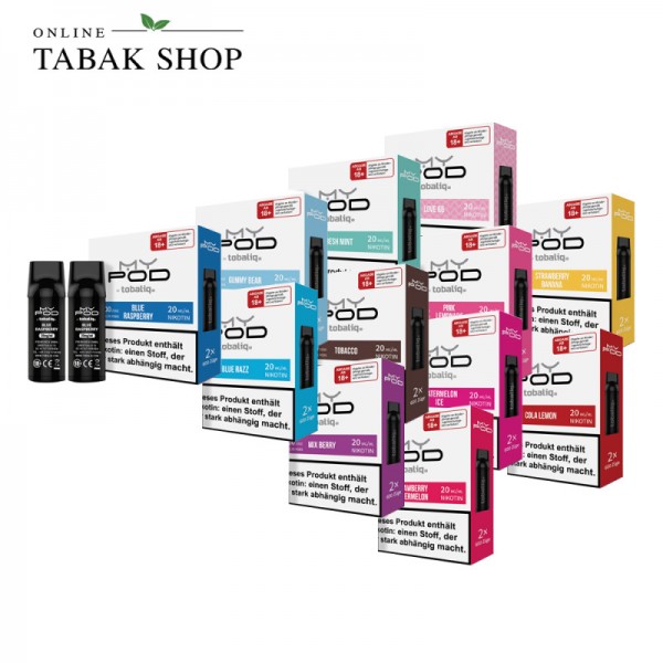 TobaliQ MyPod Liquids in verschiedenen Aromen (20mg/ml Nikotin)