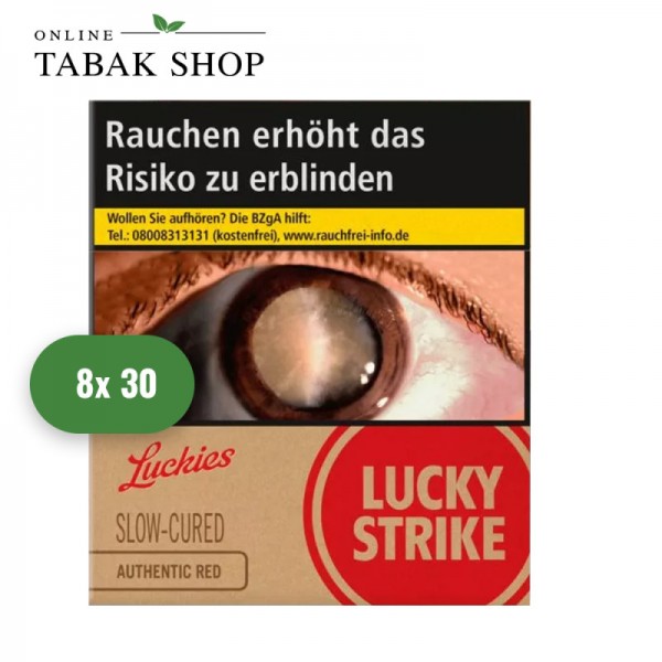 Lucky Strike Authentic Red Zigaretten Super (8 x 30er)