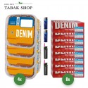 Denim Tabak (4 x 220g) Eimer + 2.000 Hülsen (wählbar) + 2 Sturmfeuerzeuge + 2 Feuerzeuge