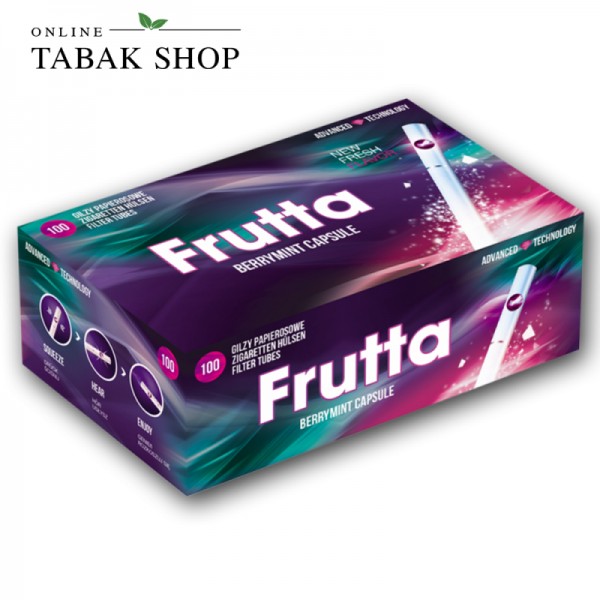 Frutta Click Hülsen Berry Mint (Beeren-Minze) Filterhülse mit Aromakapsel 100er Schachtel