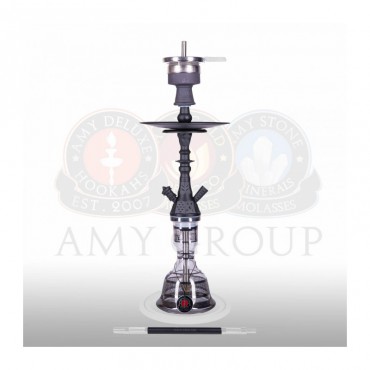 Amy Deluxe Shisha 109.02 Mini Hayil Clear (Matt schwarze Säule) (47cm)