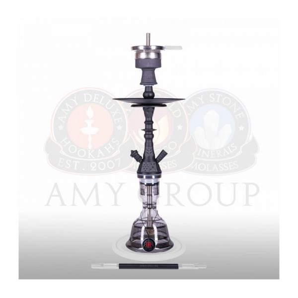 Amy Deluxe Shisha 109.02 Mini Hayil Clear (Matt schwarze Säule) (47cm)