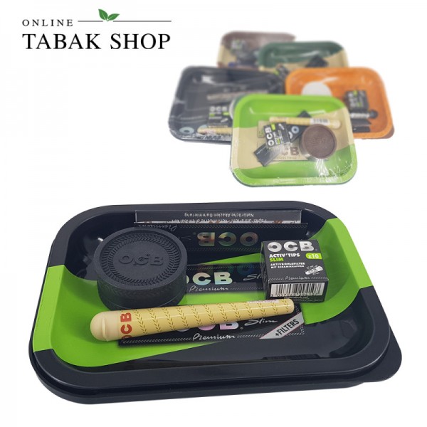 OCB Rolling Tray für Selbstdreher + Zubehör (Farbe variabel!)