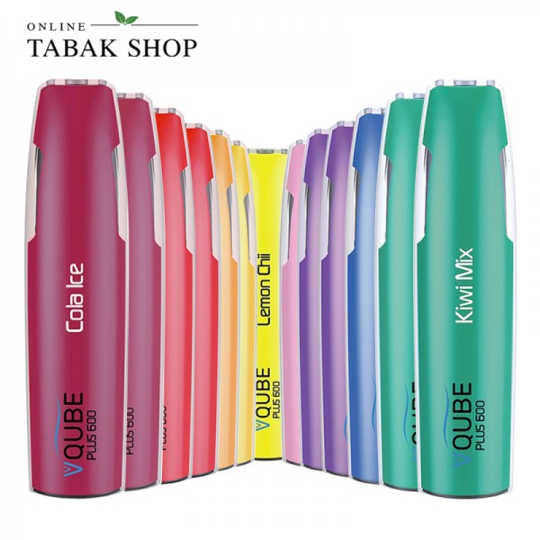 VQube Plus 600 Einweg E-Shisha E-Zigarette Hybrid Nic-Salt 16mg/ml bis zu 600 Züge