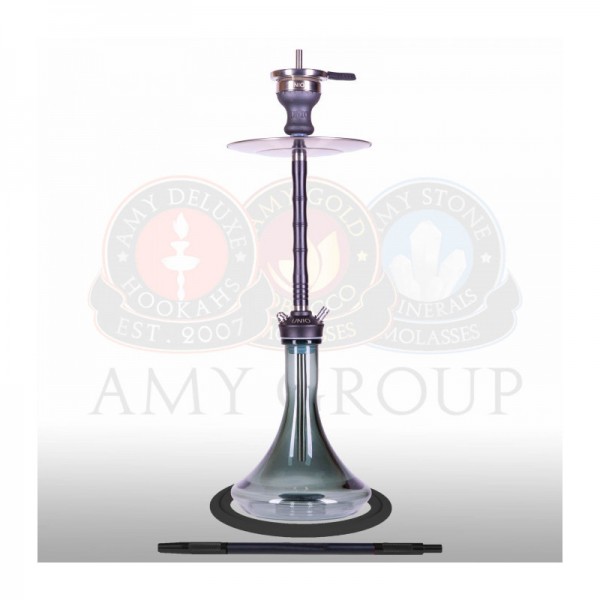 Amy Deluxe Shisha 006.01 UNIO Black (Matt schwarze Säule) (77cm)