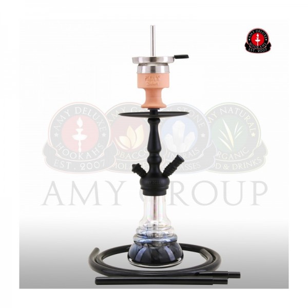 Amy Deluxe Shisha 340R Little Zuri Rainbow Black (Matt Schwarze Säule) (62cm)