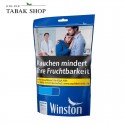 Winston Blue Volumentabak (4 x 105g) + 1 Sturmfeuerzeug + 2 Feuerzeuge + 1 TobaliQ Happy Smile Feuerzeug