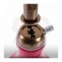 Amy Deluxe Shisha 116.03 Alu Mini Bag Clear (mit Tasche) (Matt schwarze Säule) (45cm)