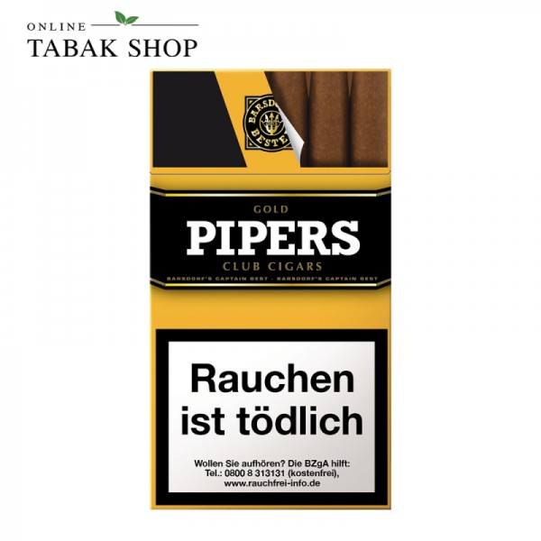 Pipers Club Cigars Gold (Vanille) Zigarillos 10er Schachtel