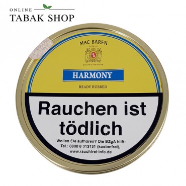 Mac Baren Harmony Ready Rubbed Pfeifentabak 100g Dose