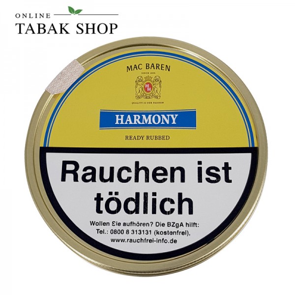 Mac Baren Harmony Ready Rubbed Pfeifentabak 100g Dose