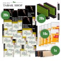 PEPE Tabak (20 x 30g) + GIZEH Fine Blättchen (20 x 50er) + GIZEH Slim Filter 6mm (10 x 120er) + 2 Sturmfeuerzeuge + Pouch Bag