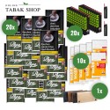 PEPE Tabak (20 x 30g) + GIZEH Fine Blättchen (20 x 50er) + GIZEH Slim Filter 6mm (10 x 120er) + 2 Sturmfeuerzeuge + Pouch Bag