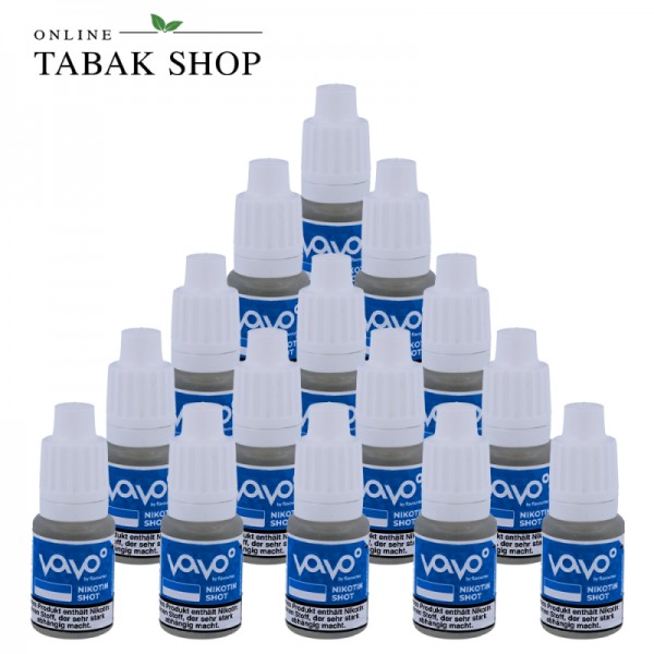 Vavo Nikotin-Shots 50PG / 50VG - 18mg/ml Nikotin (15x 10ml)