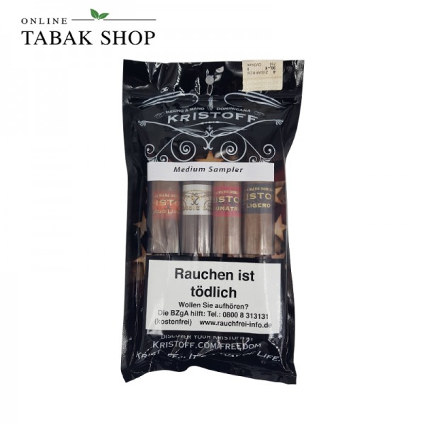 Kristoff Medium Sampler Zigarren Humid-a-Bag (1x 4er)